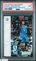 Russell Westbrook 2017 Contenders Numbers Game Cracked Ice Thunder 9/25 PSA 9