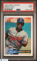 Moises Alou 1996 Topps Chrome Refractor Montreal Expos #123 PSA 9