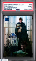 The Choice 2024 Topps Chrome Star Wars Galaxy Blue Refractor 139/150 PSA 9
