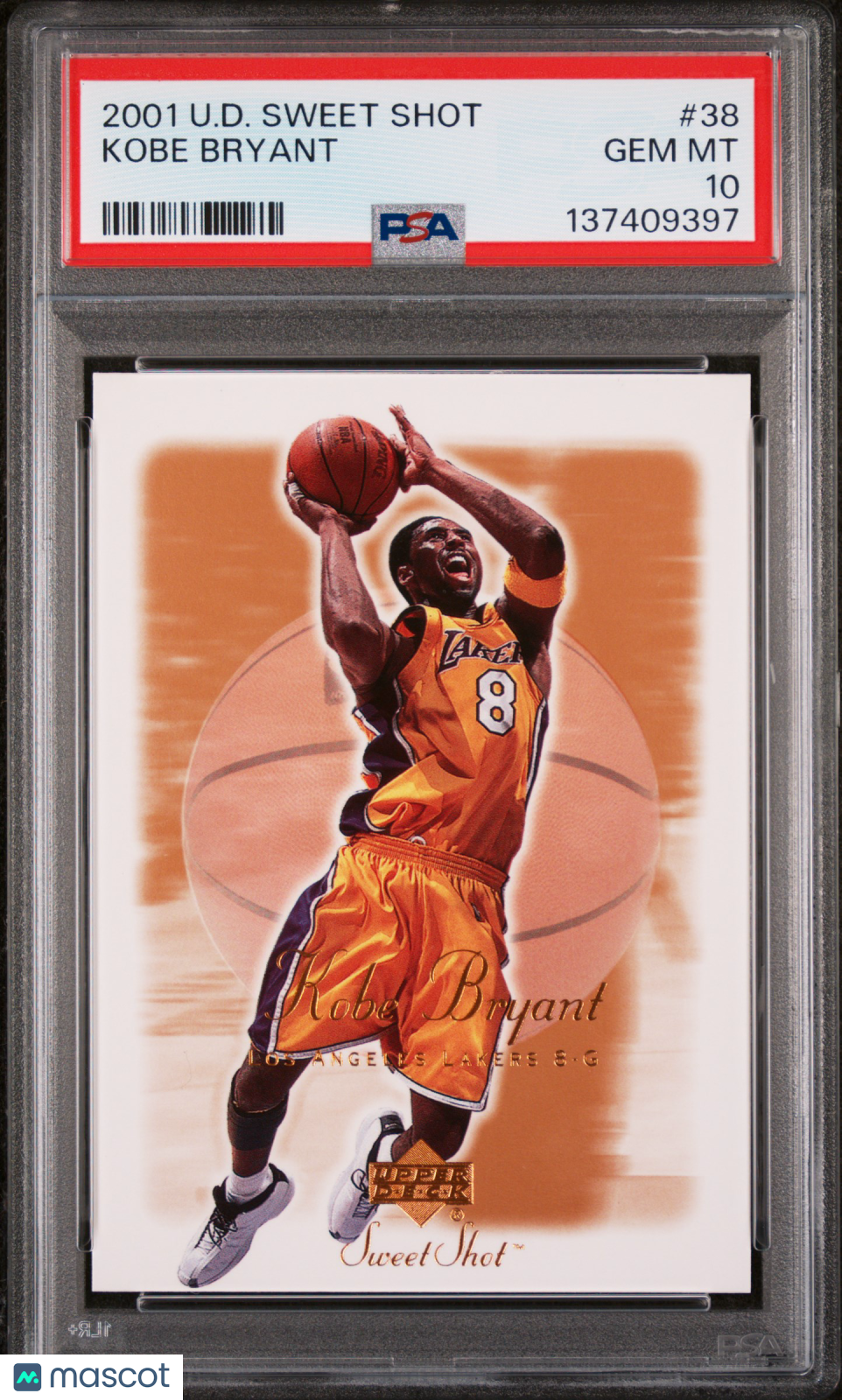 Kobe Bryant 2001 Upper Deck Sweet Shot Los Angeles Lakers #38 PSA 10