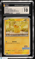 Pikachu 2025 Pokemon Black Star Promos Illustration Contest Winner CGC 10 #214