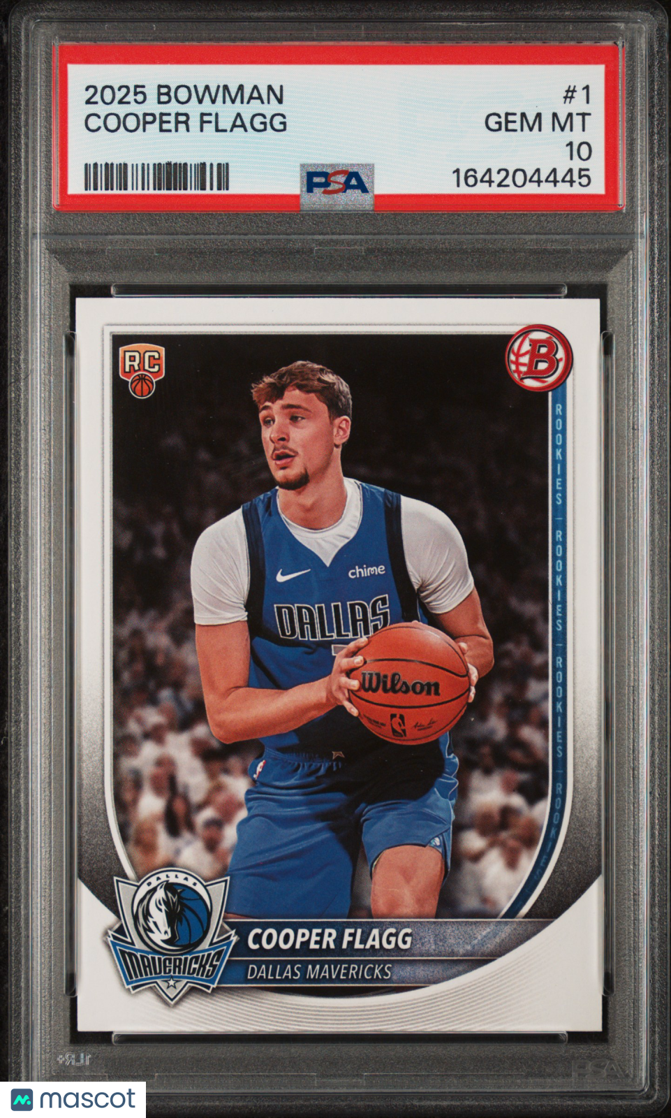 Cooper Flagg 2025 Bowman Rookie RC Dallas Mavericks #1 PSA 10