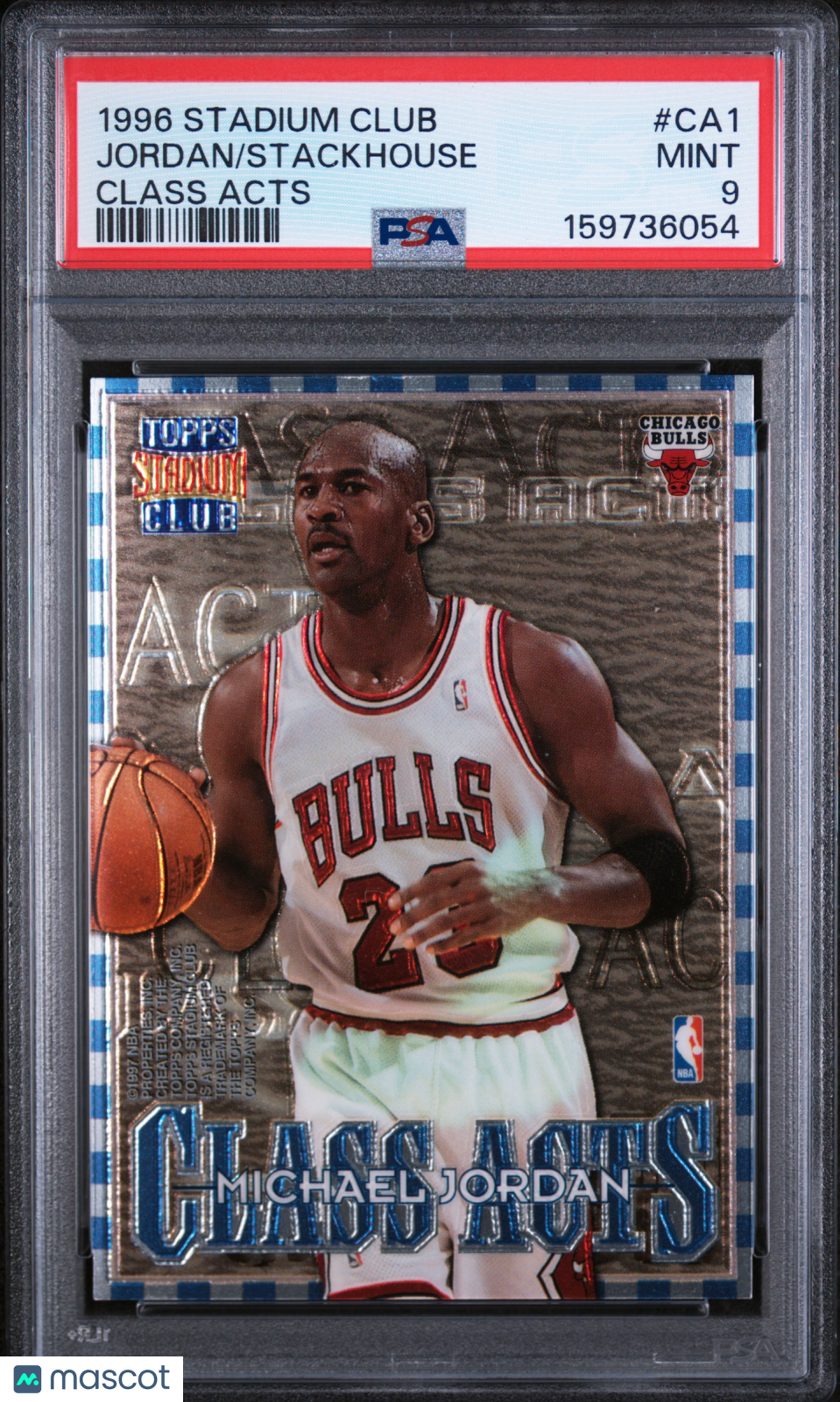 Michael Jordan 1996 Stadium Club Class Acts Chicago Bulls #CA1 PSA 9