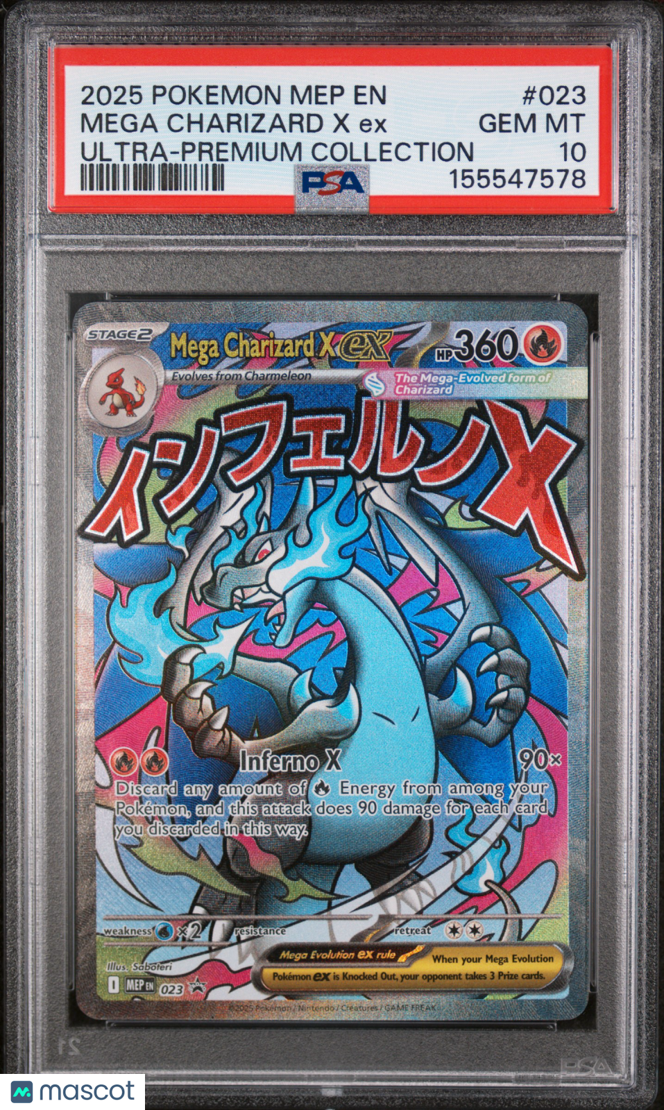Mega Charizard X EX Pokemon Black Star Promo Ultra-Premium  PSA 10 #023