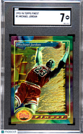Michael Jordan 1993-94 Topps Finest Card Chicago Bulls #1 SGC 7