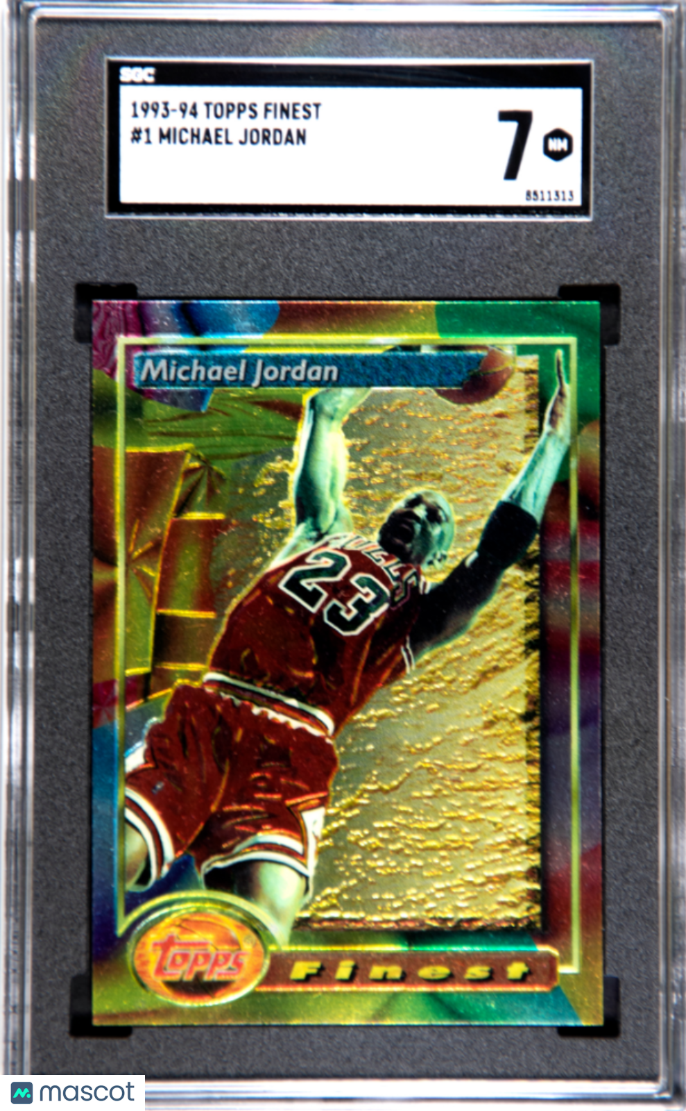 Michael Jordan 1993-94 Topps Finest Card Chicago Bulls #1 SGC 7
