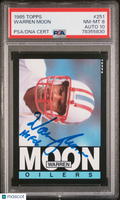 Warren Moon 1985 Topps Auto Autograph Rookie Houston Oilers #251 PSA 8 Auto 10
