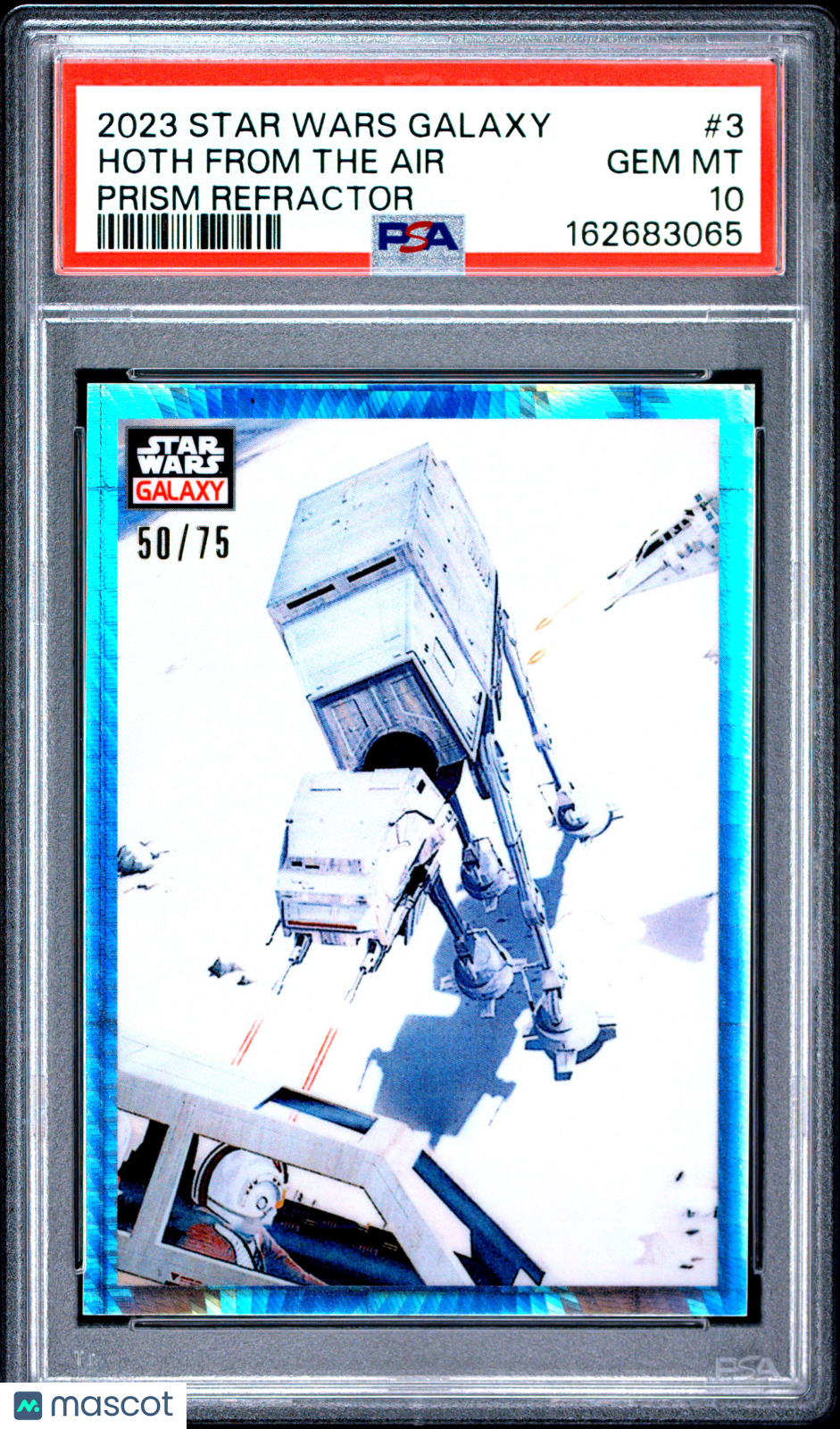 Hoth From The Air 2023 Topps Star Wars Galaxy Prism Refractor 50/75 #3 PSA 10