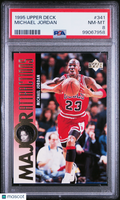 Michael Jordan 1995 Upper Deck Major Attractions #341 Chicago Bulls PSA 8