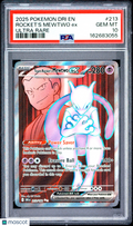 PSA 10 Rocket's Mewtwo EX 2025 Pokemon Destined Rivals Ultra Rare #213