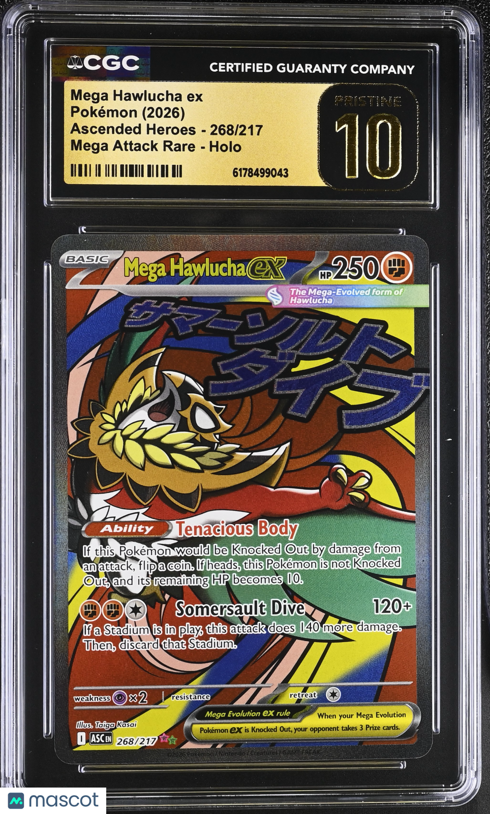 Mega Hawlucha ex 2026 Pokemon Ascended Heroes Attack Rare CGC 10 #268/217