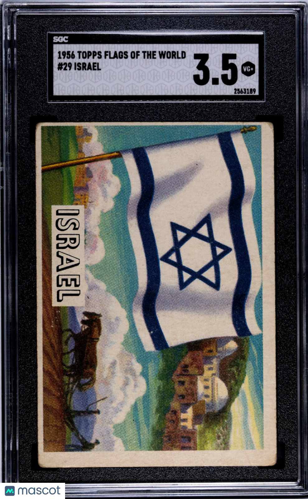 Israel 1956 Topps Flags Of The World #29 SGC 3.5