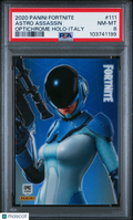 Astro Assassin 2020 Panini Fortnite Italy Optichrome #111 PSA 8