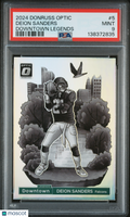 Deion Sanders 2024 Optic DOWNTOWN Legends Atlanta Falcons PSA 9