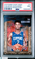 Shai Gilgeous-Alexander 2018 Court Kings Portraits Ruby RC Thunder 8/99 PSA 9