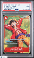 Monkey D. Luffy 2025 One Piece Starter St21-EX Gear 5 Alternate Art PSA 9 #014