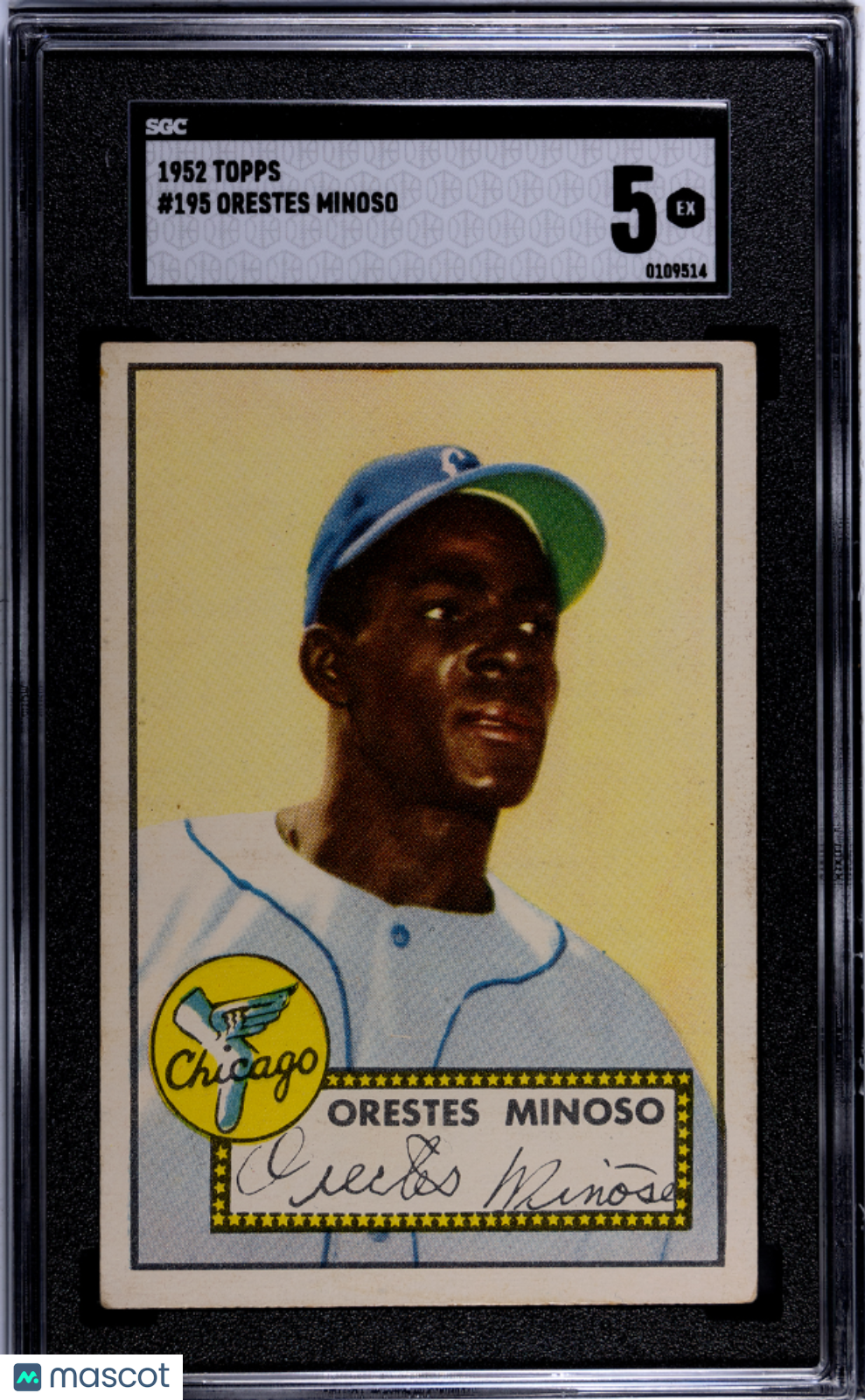Orestes Minoso 1952 Topps Rookie RC Chicago White Sox #195 SGC 5