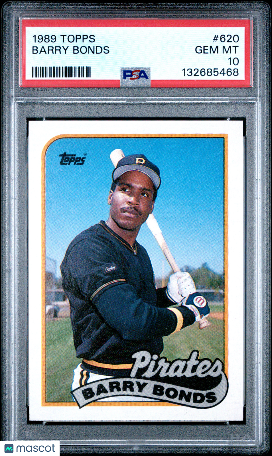 Barry Bonds 1989 Topps Card Pittsburgh Pirates #620 PSA 10