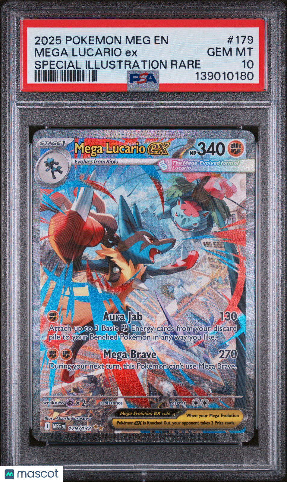 Mega Lucario EX 2025 Pokemon Evolution Special Illustration Rare PSA 10 #179
