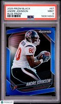 Andre Johnson 2025 Prizm Black Blue Prizm Houston Texans 112/199 PSA 9