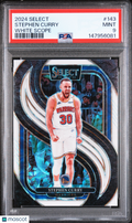 Stephen Curry 2024-25 Select White Scope 6/35 Golden State Warriors PSA 9