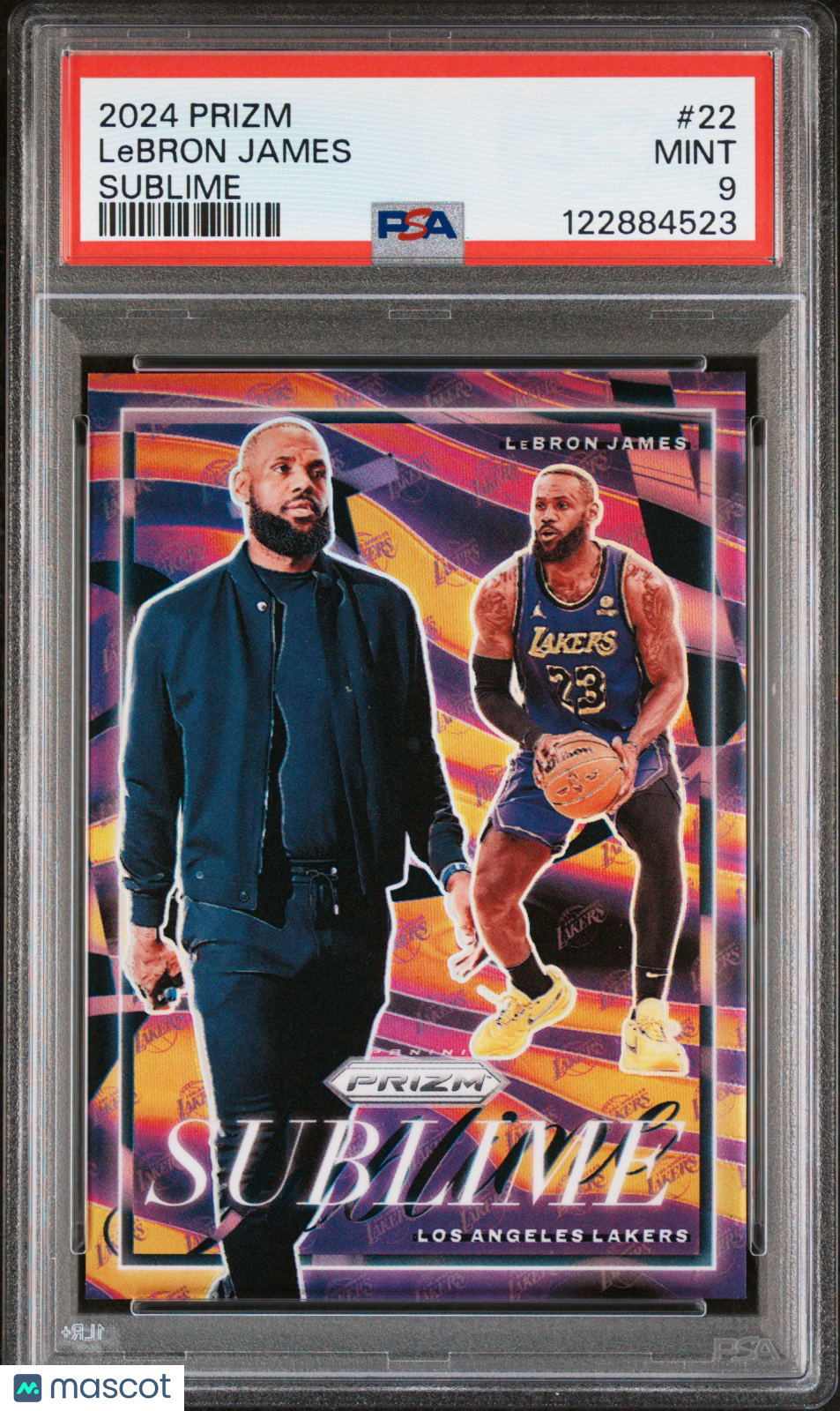 LeBron James 2024-25 Prizm Sublime CASE HIT Los Angeles Lakers #22 PSA 9