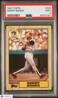 Barry Bonds 1987 Topps Rookie Card RC Pittsburgh Pirates #320 PSA 9