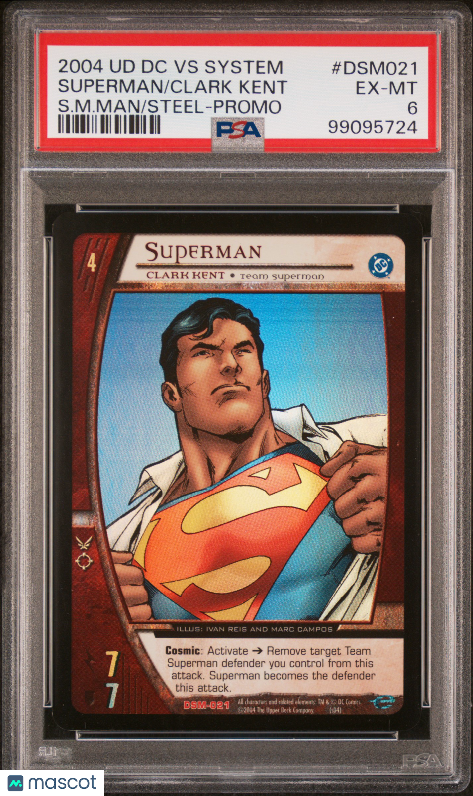 Clark Kent Superman 2004 Upper Deck DC VS System Man Of Steel #DSM021 PSA 6