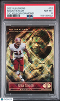 Sean Taylor 2021 Illusions Yellow Diamond Washington Redskins 222/249 PSA 8