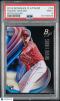 Shohei Ohtani 2018 Bowman Platinum With Glove Rookie RC Los Angeles Angels PSA 9