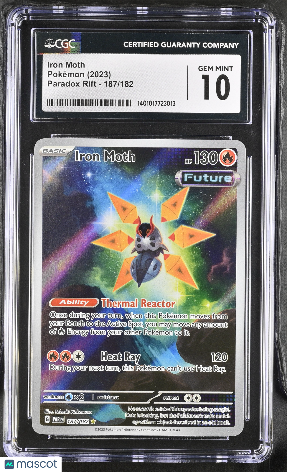 Iron Moth 2023 Pokemon Paradox Rift IR CGC 10 #187/182
