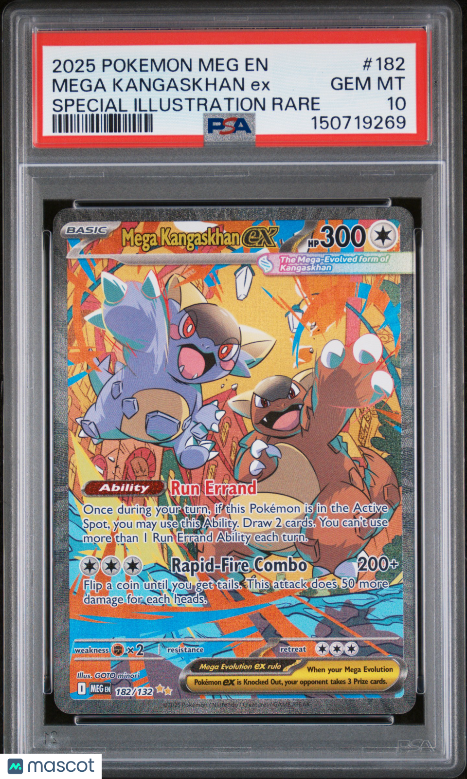 Mega Kangaskhan EX 2025 Pokemon Mega Evolution Special Illus. Rare PSA 10 #182
