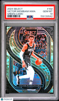 Victor Wembanyama 2024-25 Select Green Camo Prizm Spurs 76/125 PSA 10
