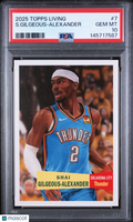 Shai Gilgeous-Alexander 2025 Topps Living #7 Oklahoma City Thunder PSA 10