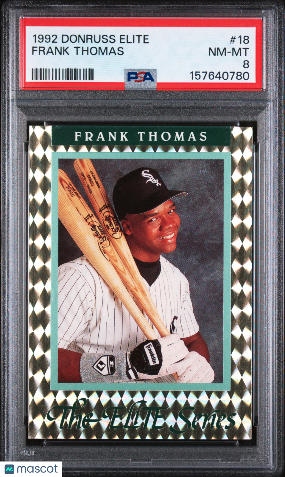 Frank Thomas 1992 Donruss Elite Series Chicago White Sox 7112/10000 PSA 8