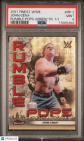 John Cena 2021 Topps Finest WWE Rumble Pops SUPERFRACTOR 1/1 PSA 9