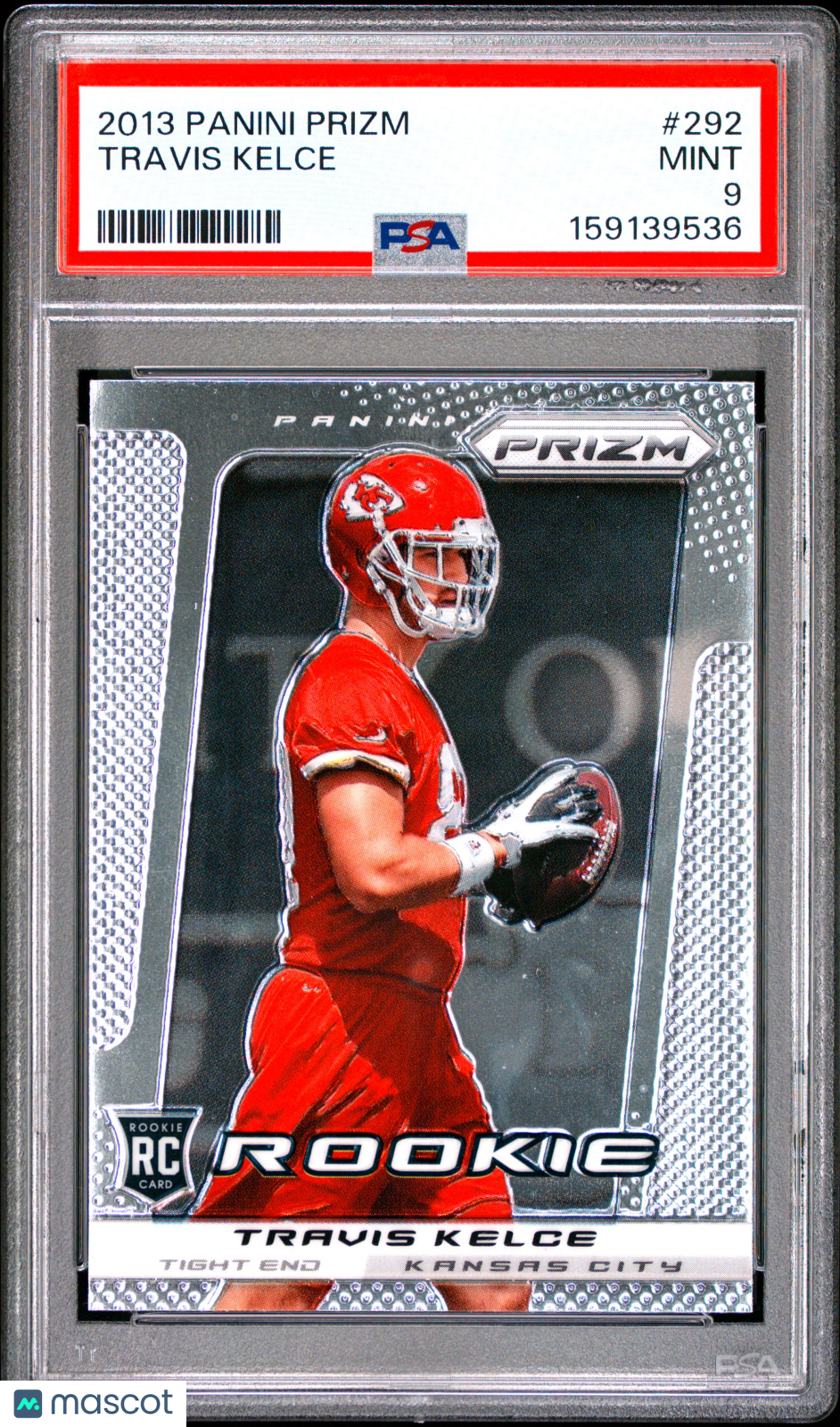 Travis Kelce 2013 Panini Prizm Rookie RC Kansas City Chiefs #292 PSA 9