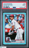 Shohei Ohtani 2020 Bowman Sky Blue Parallel Los Angeles Angels 199/499 PSA 9