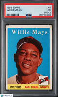Willie Mays 1958 Topps Baseball Card San Francisco Giants #5 PSA 5 MC