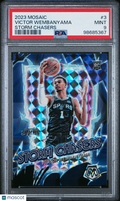 Victor Wembanyama 2023-24 Mosaic Storm Chasers Rookie RC Spurs #3 PSA 9
