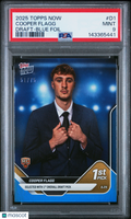 Cooper Flagg 2025 Topps Now Draft BLUE Foil Rookie RC Mavericks 51/75 PSA 9