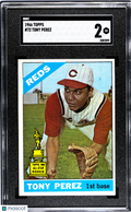 Tony Perez 1966 Topps Card Cincinnati Reds #72 SGC 2
