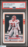 Deion Sanders 1989 Topps Traded Rookie RC Atlanta Falcons #30T PSA 10
