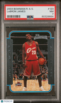 LeBron James 2003-04 Bowman Rookie RC Cleveland Cavaliers #123 PSA 7