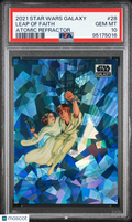 Leap Of Faith 2021 Topps Chrome Star Wars Galaxy Atomic Refractor 57/150 PSA 10