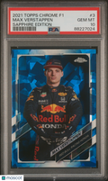 Max Verstappen 2021 Topps Chrome Formula 1 Sapphire Edition #3 PSA 10