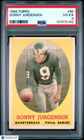 Sonny Jurgensen 1958 Topps Rookie RC Philadelphia Eagles #90 PSA 4