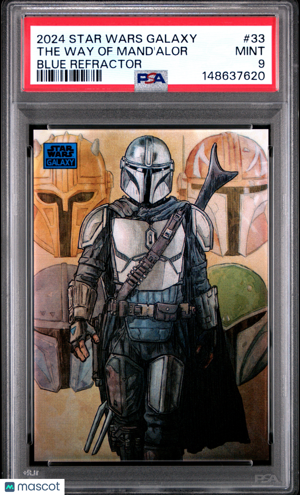 The Way Of Mand'alor 2024 Topps Chrome Star Wars Galaxy Blue 58/150 PSA 9