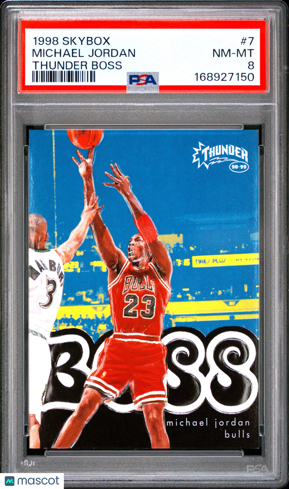 Michael Jordan 1998 Skybox Thunder Boss Chicago Bulls #7 PSA 8