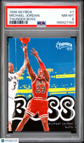 Michael Jordan 1998 Skybox Thunder Boss Chicago Bulls #7 PSA 8